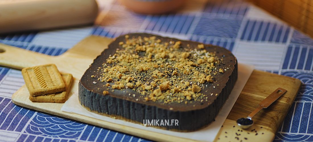 Cheesecake au sésame noir